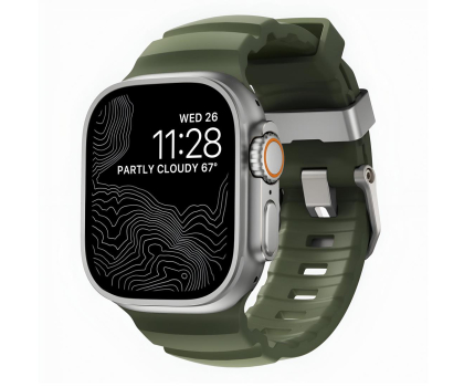 Pasek do smartwatchy Nomad Rocky Point Band Apple Watch 49/45/44/42mm natural/forest